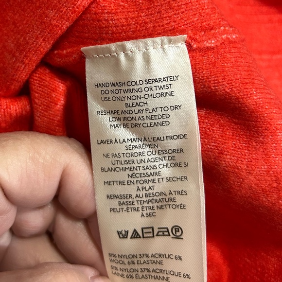 Free People Oversized Red Sweater Women’s XS New - Picture 5 of 6